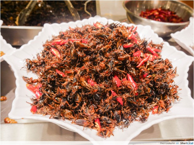 Cambodia Phnom Penh, Aeon Mall, fried insects