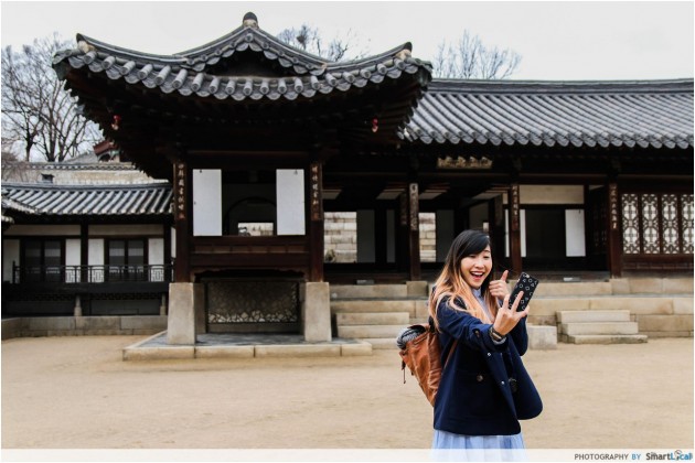The Smart Local - Kimberly taking a selfie at Changdeokgung Palace