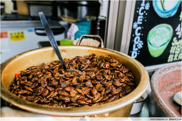 The Smart Local - Bowl of boiled silkworm pupa