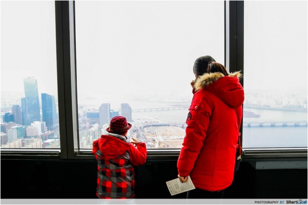 The Smart Local - Mother and son enjoying the view from 63 Tower in Yeouido Island