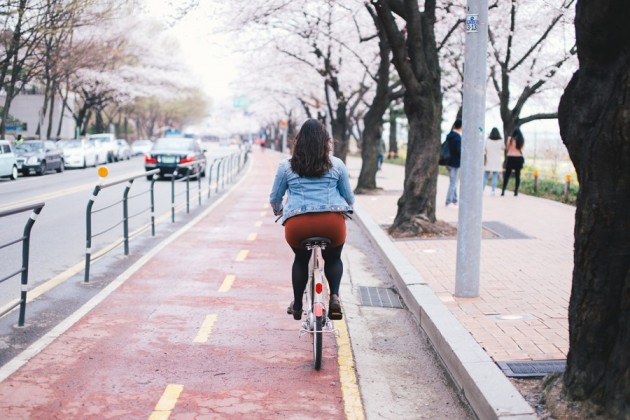 The Smart Local - Lady cycling at Yeouido park