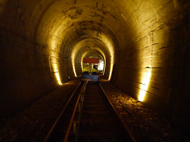 The Smart Local - Biking through Mugunghwa train track tunnel view