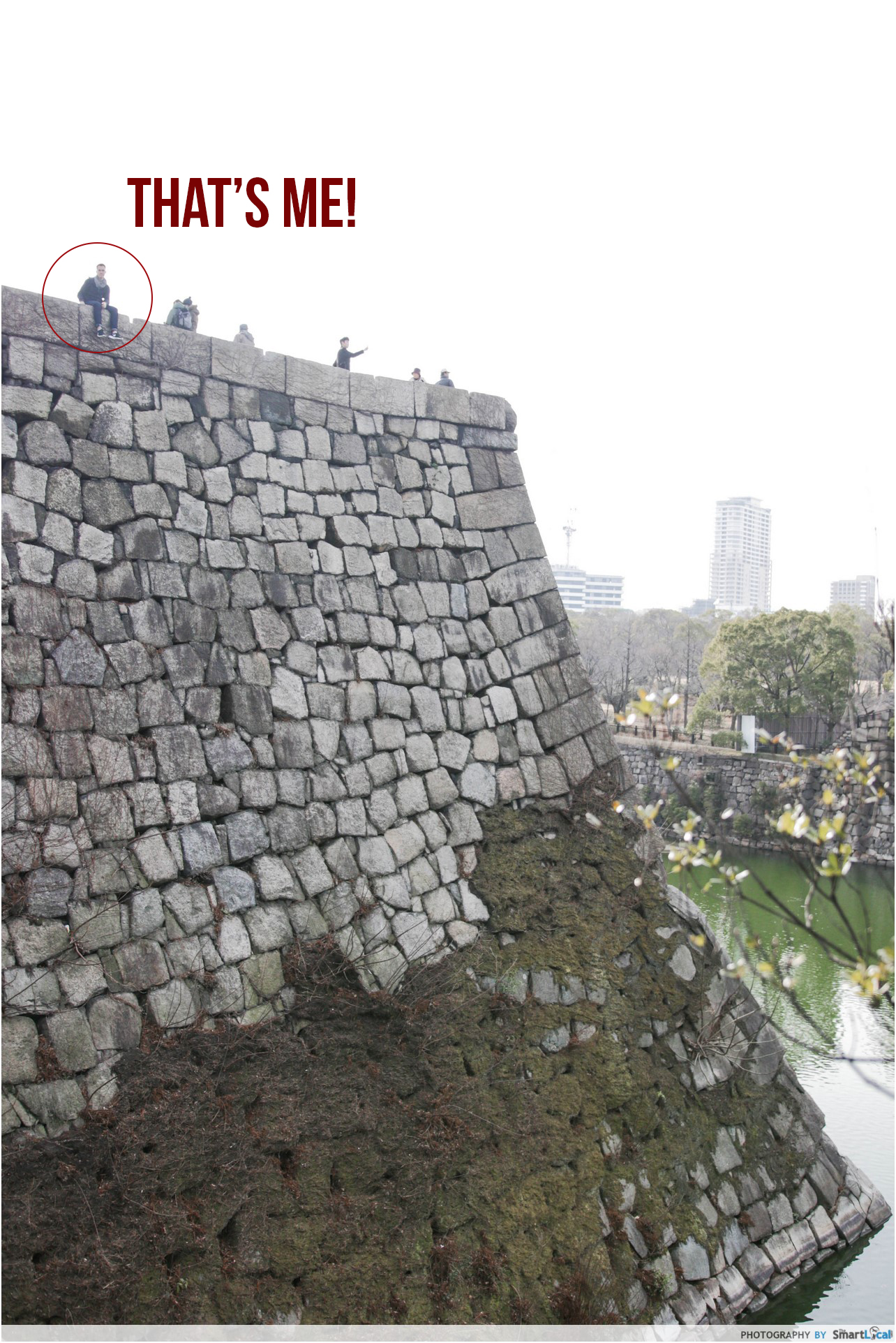 The Smart Local - Thomas at the edge of Osaka Castle