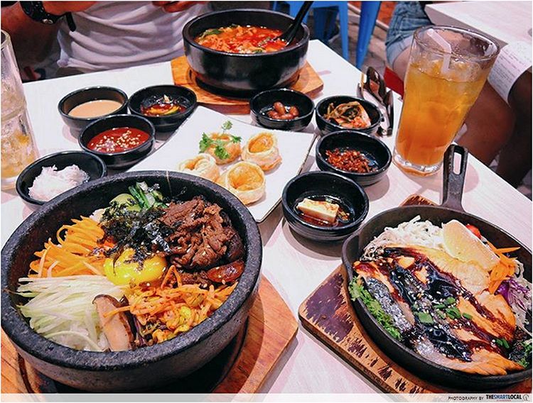 Cheap Korean Food In Singapore - Seoul Yummy Set Promotion Bibimbap