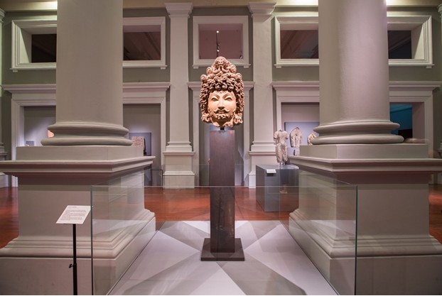 Head of a bodhisattva, Gandhara, at Asian Civilizations Museum