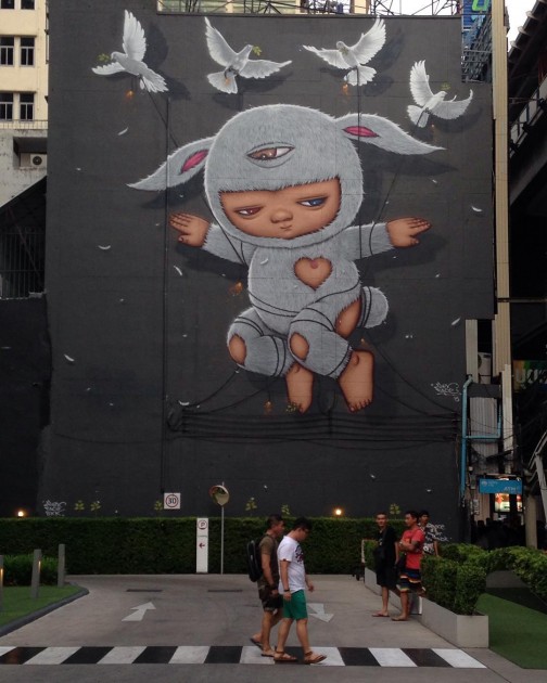 Siam square street art 