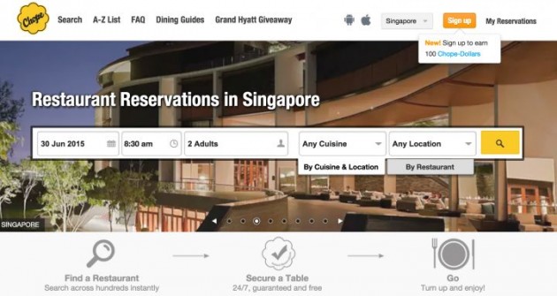 Singapore Startups Chope