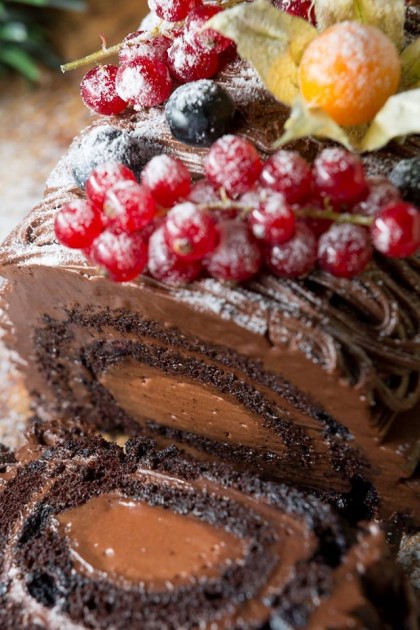 cedele chocolate log cake