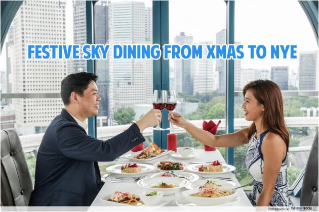 romantic sky dining on Singapore Flyer