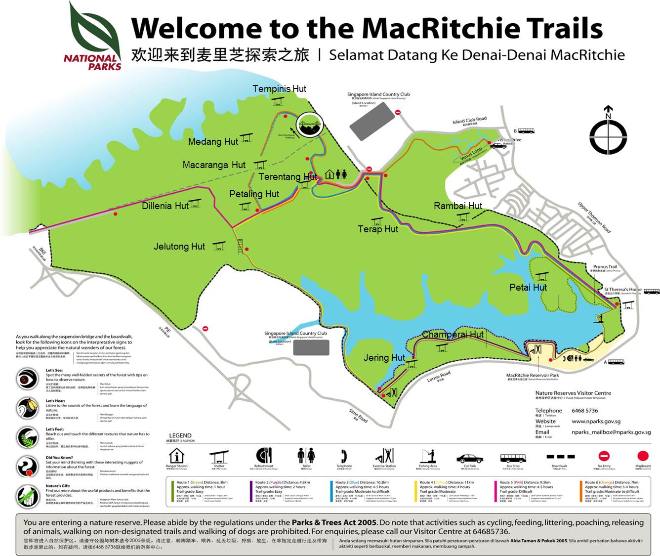 MacRitchie Reservoir Map