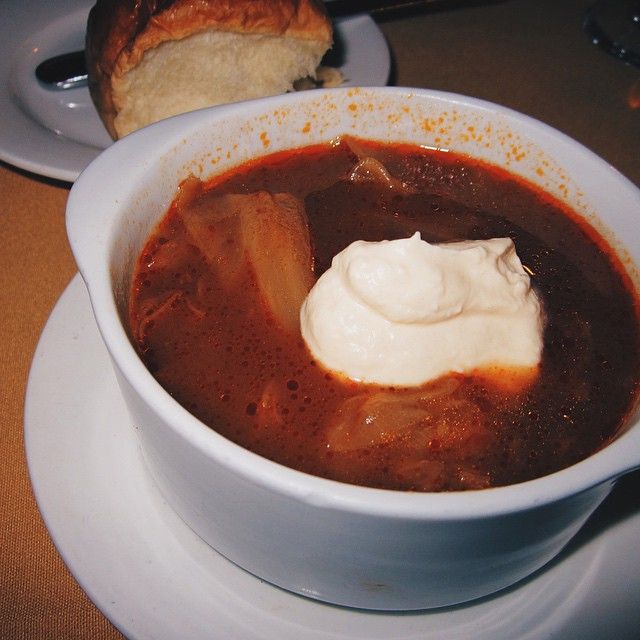Borsch Soup is a specialty at Shashlik Restaurant.
