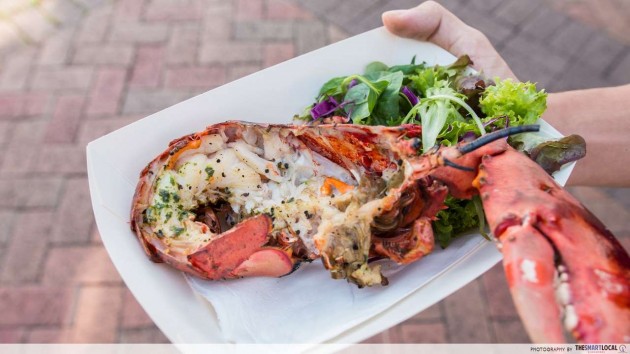chargrilled boston lobster greenwood fish market sentosa grillfest