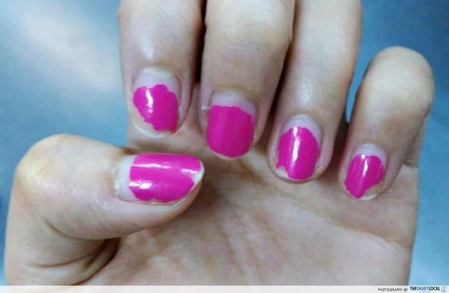Gel manicure chipping off