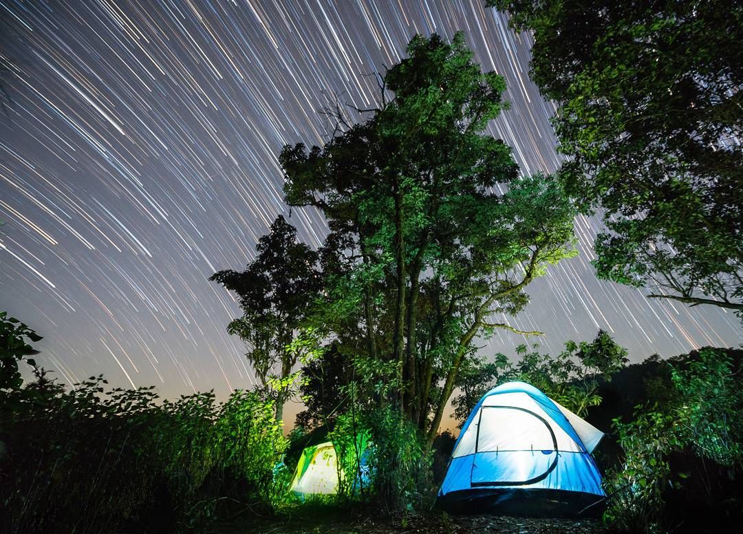 Star trails in Doi Chang Dao, Thailand