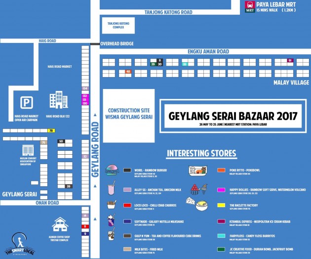 Geylang Serai Ramadhan Bazaar Map