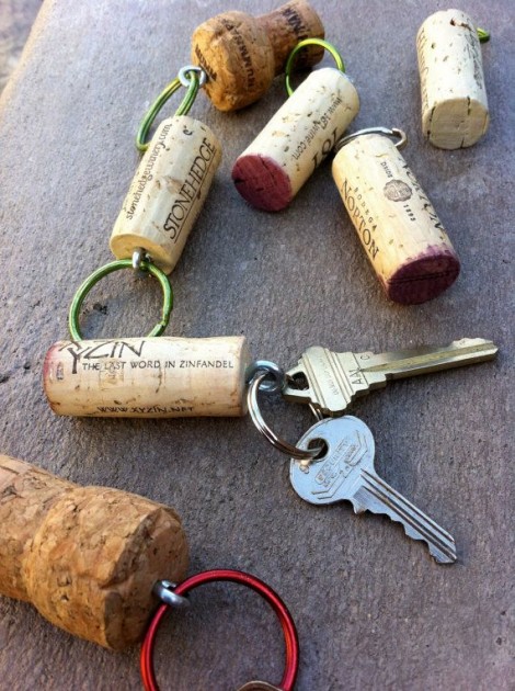 Keep your keys afloat by attaching them to a cork