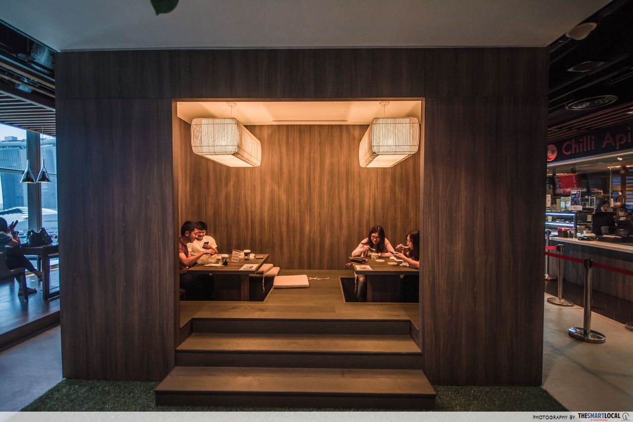Chill out at this Japanese-inspired hut in DBS MBFC office