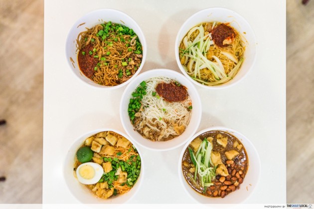 five different kinds of bee hoon