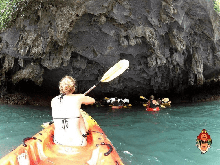 halong bay limestone kayaking