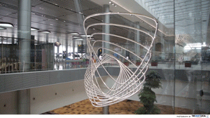 Changi Airport Terminal 4 Petalclouds kinetic art installation