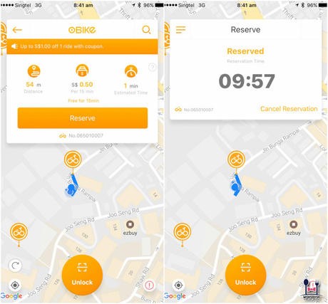 obike tips bike sharing reserve GPS tracker