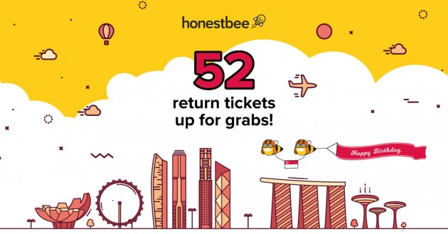 honestbee SG52 return flight tickets giveaway 