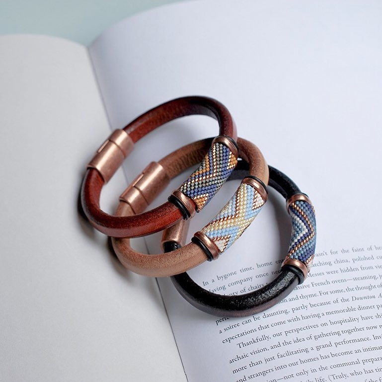 eden+elie's full grain leather bracelets