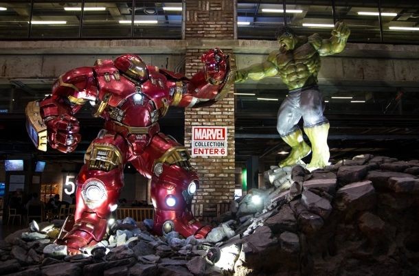 Marvel characters at the cinema’s display,