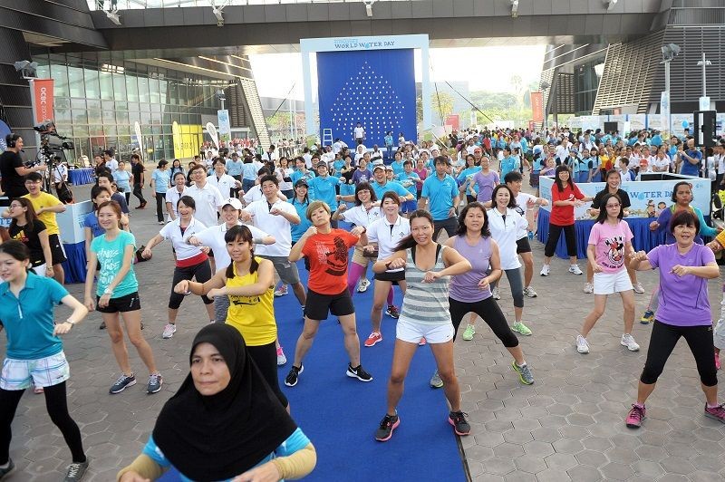 Sportshub free sports classes yoga zumba kickboxing Experience Sports-Fit Singapore