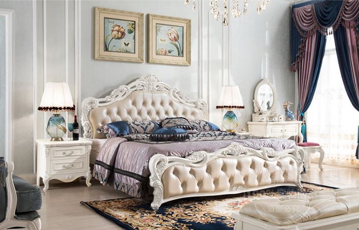 Tmall sale Taobao cheap home and living items victorian vintage style bed frame bed set 