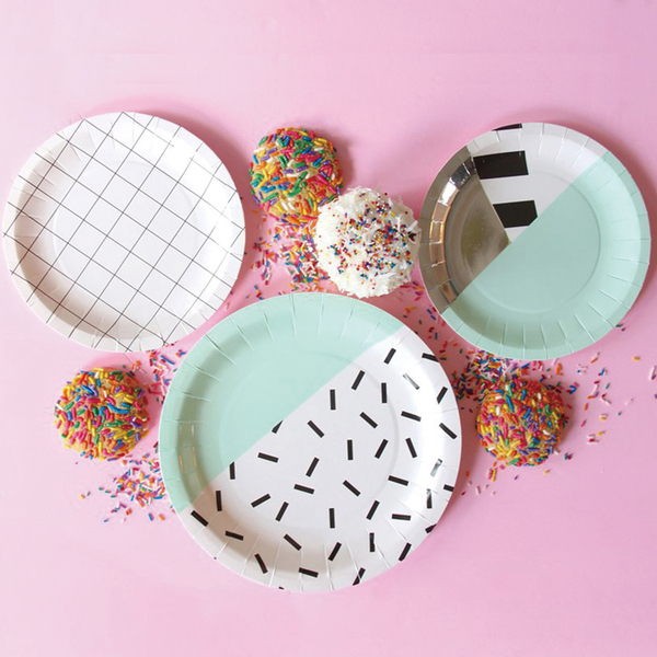 Cheap dessert table party decoration ezbuy patterned paper plates