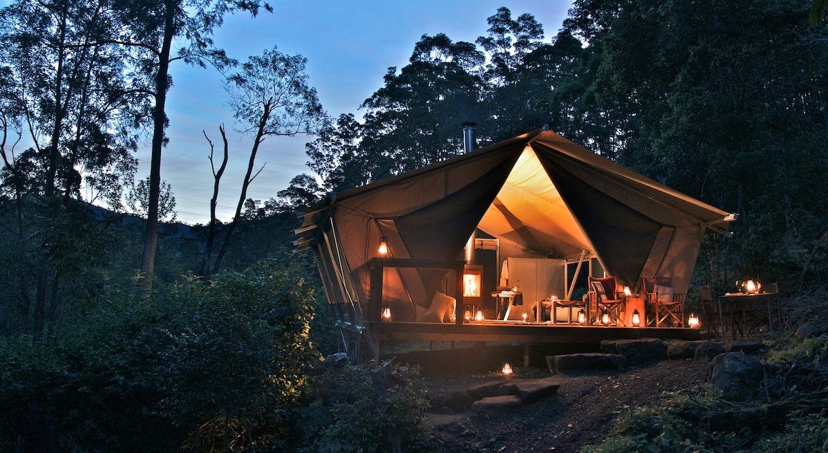 Nightfall Wilderness Camp glamping safari tents unique things to do in Gold Coast hidden places in australia
