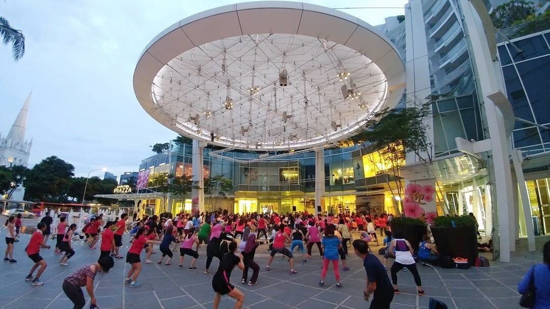 Free workouts in Singapore mall aerobics