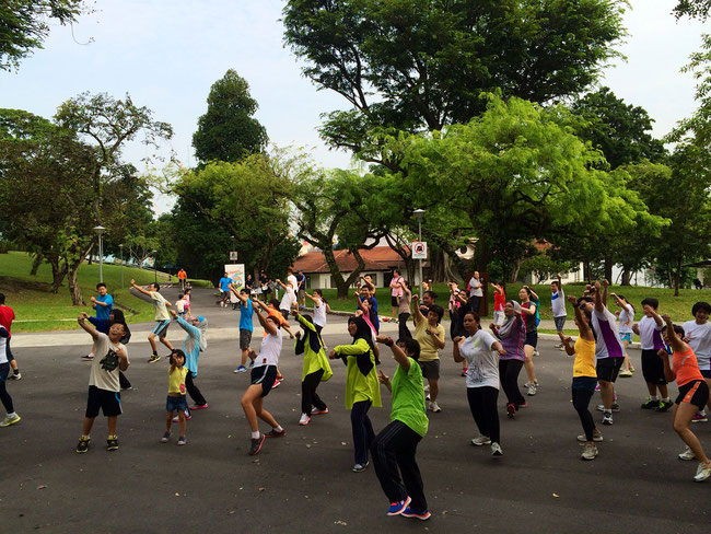Free fitness workouts in Singapore Sundays@the park