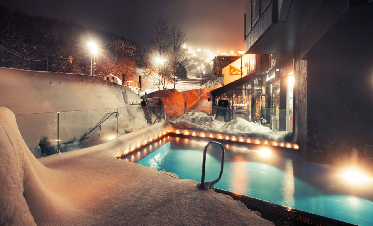The Vale Niseko outdoor heated pool