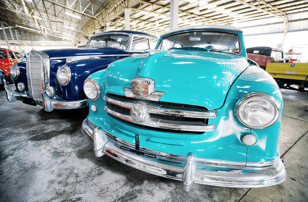 Cold places in Southeast Asia Thailand Nakhon Pathom vintage car museum