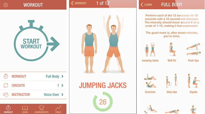 7 minute workout exercise app