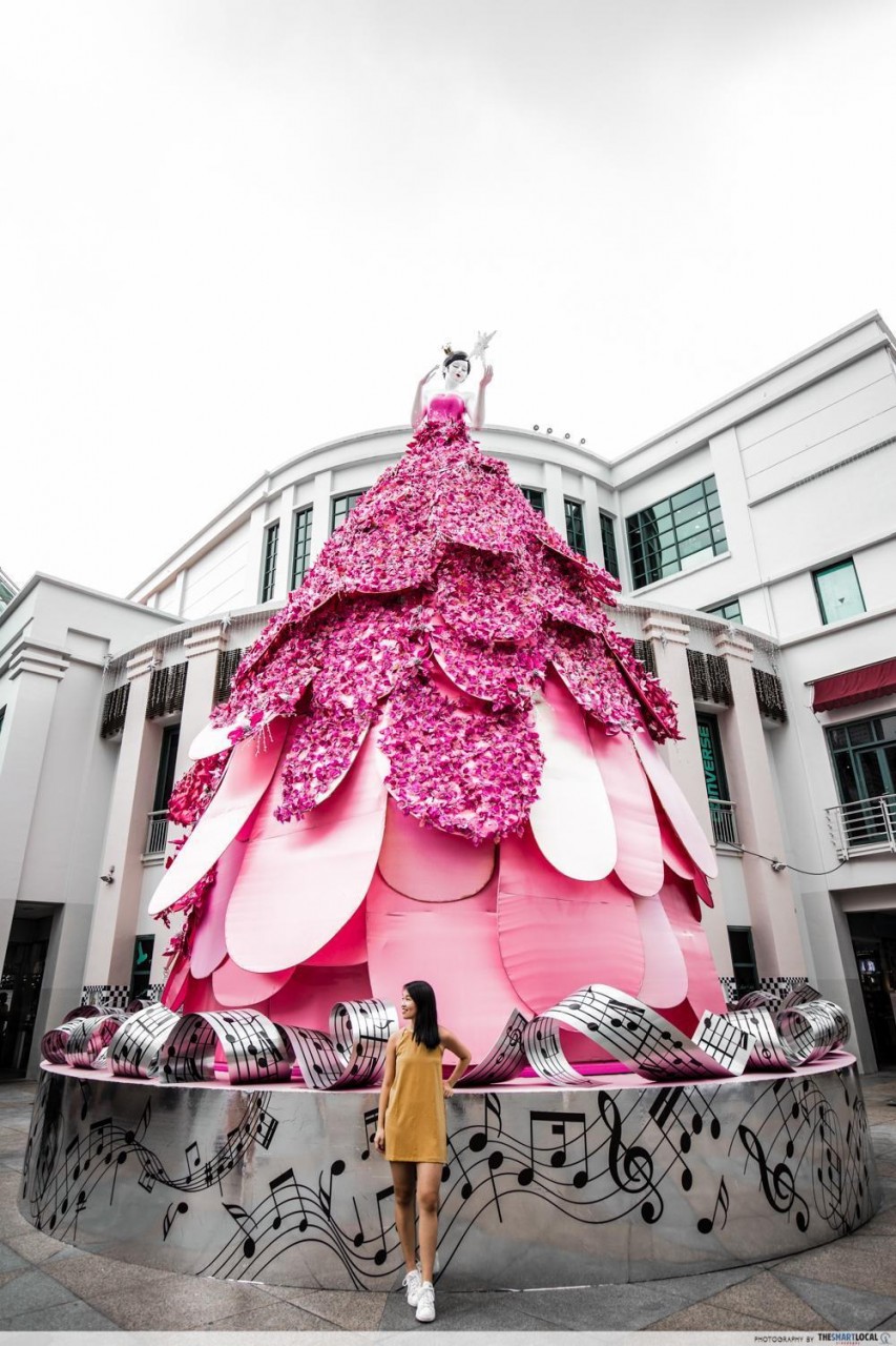 Watch a giant ballerina come to life at Bugis