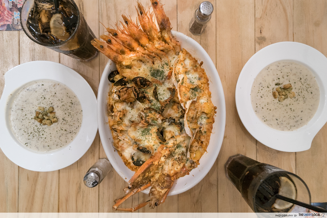 rejoice in baked seafood goodness