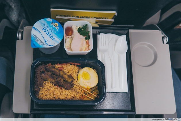 Scoot Premium Selection meals nasi goreng with chicken satay