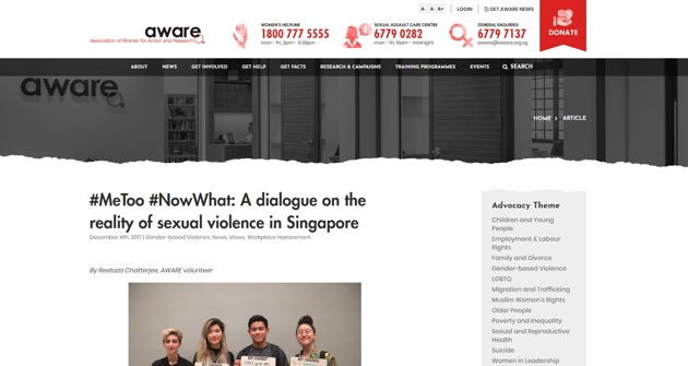AWARE writer new low commitment ways to volunteer in Singapore