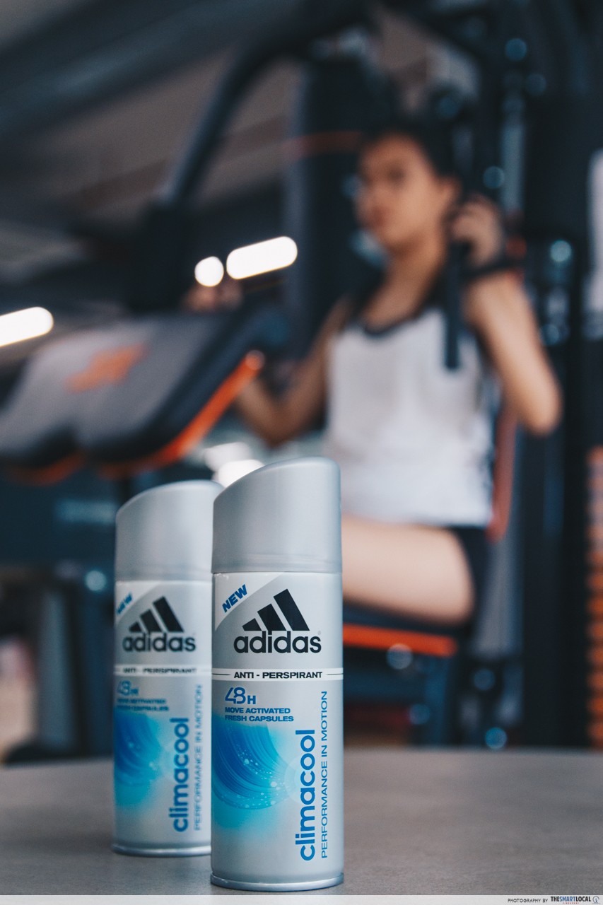deodorant antiperspirant lifting gym weights