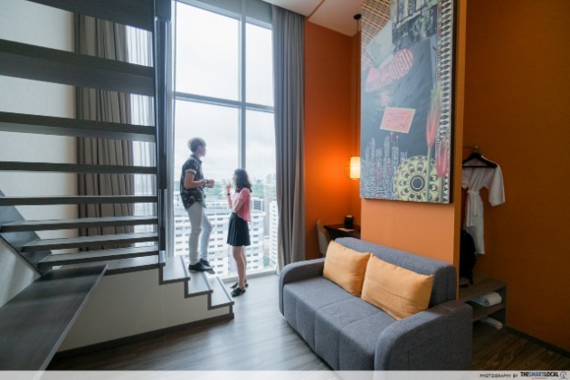 Floor-to-ceiling windows at Mercure Bugis' Executive Loft