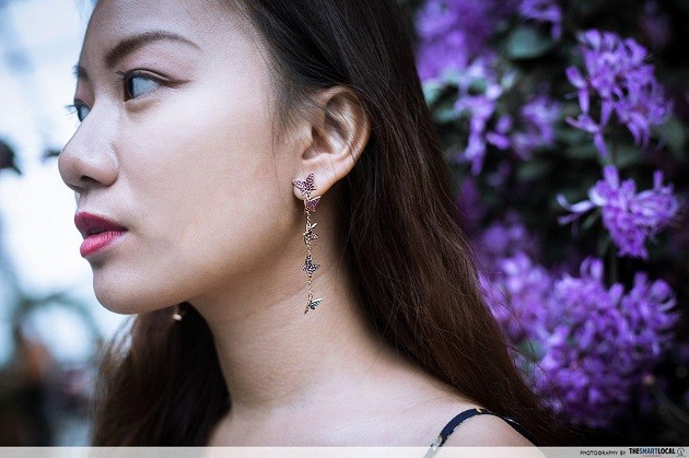 Swarovski's Lilia Pierced Earrings are colourful and dangly