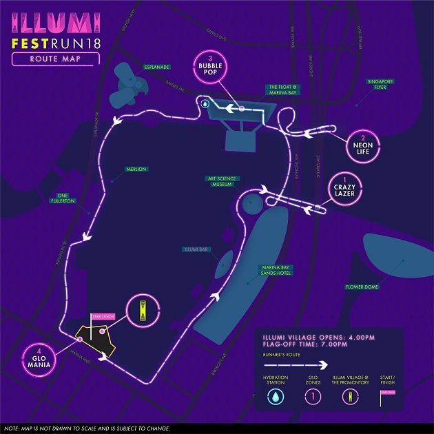 Map of ILLUMI Fest Run