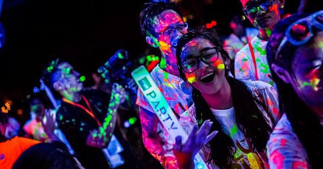 The ILLUMI Run is lit up with glow-in-the-dark paint