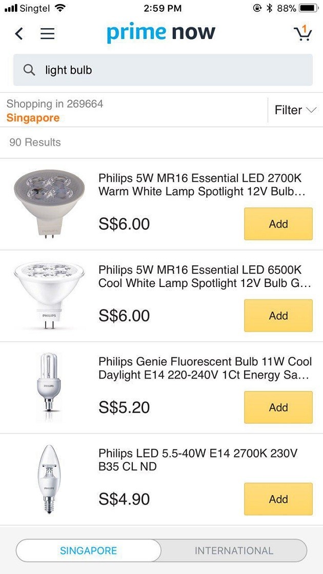All the light bulbs you can buy on Amazon Prime