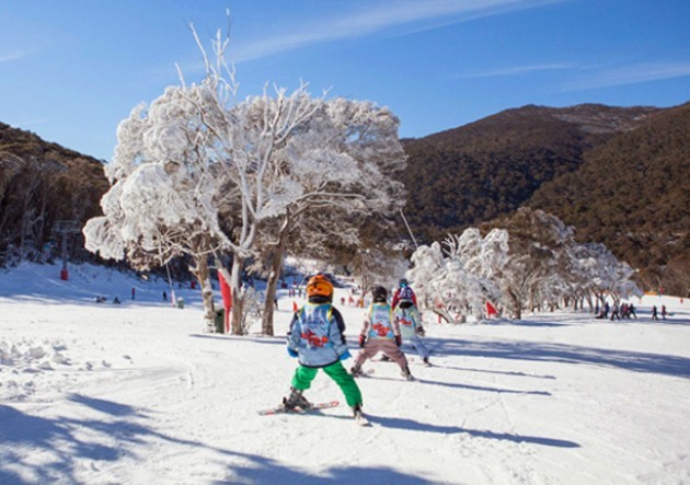 Playing in the snow at Thredbo