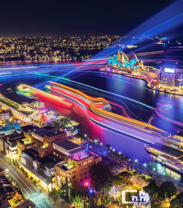 The vibrant lights of Vivid Sydney