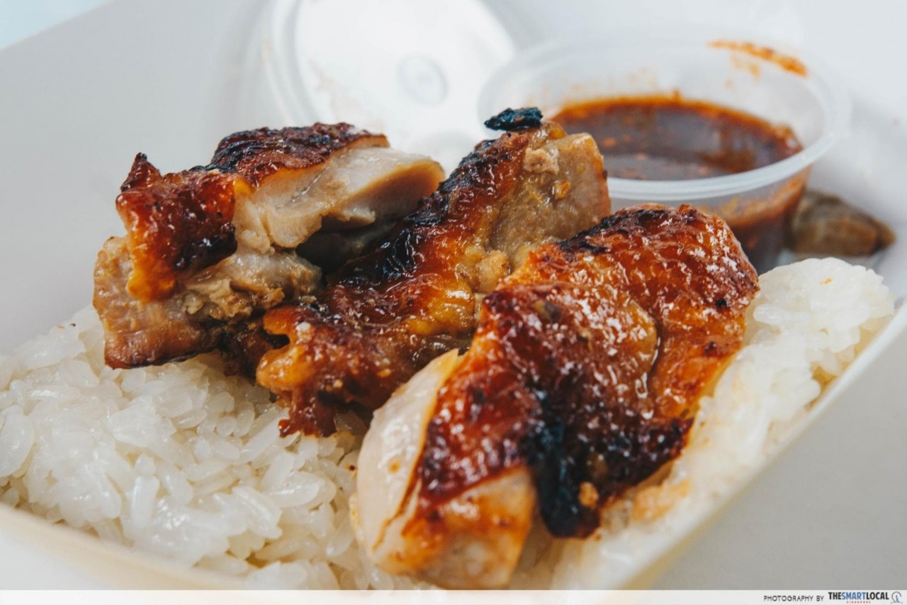 simple eats - grilled chicken with sticky rice